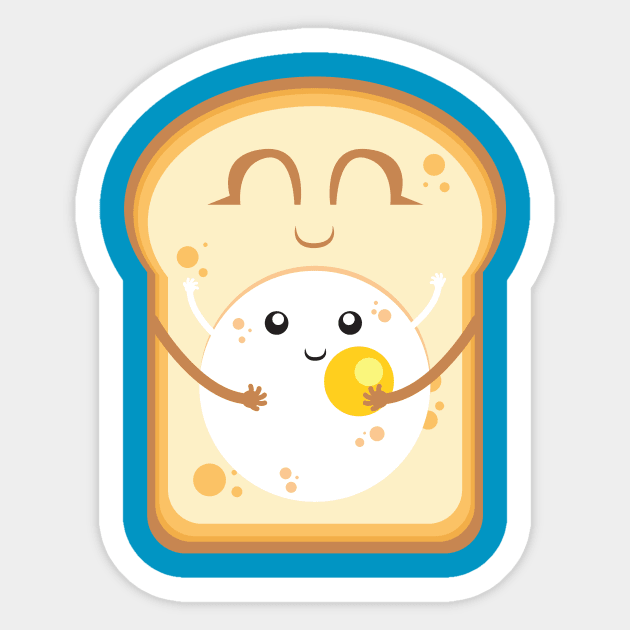 Breakfast egg toast Sticker by Alessandro Aru